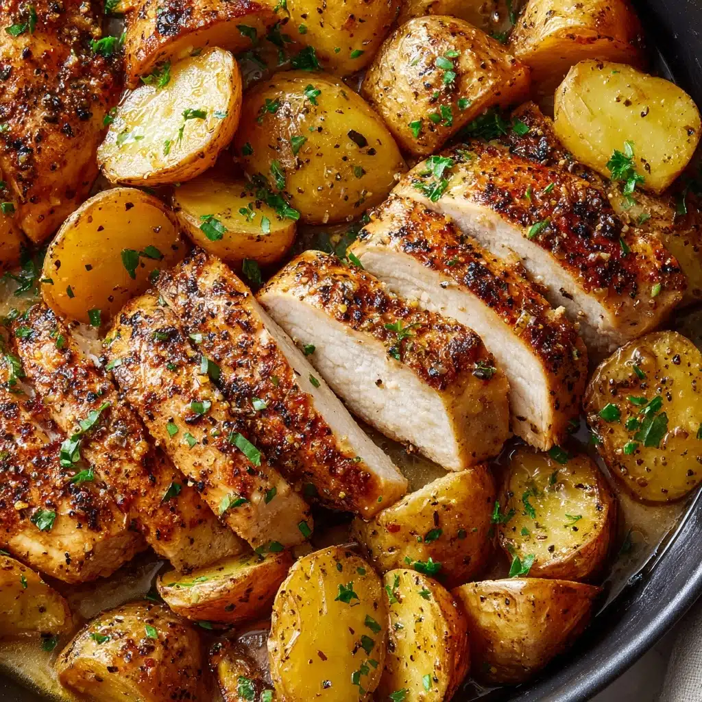 Garlic Butter Chicken and Potatoes Skillet Recipe - Recipe Image