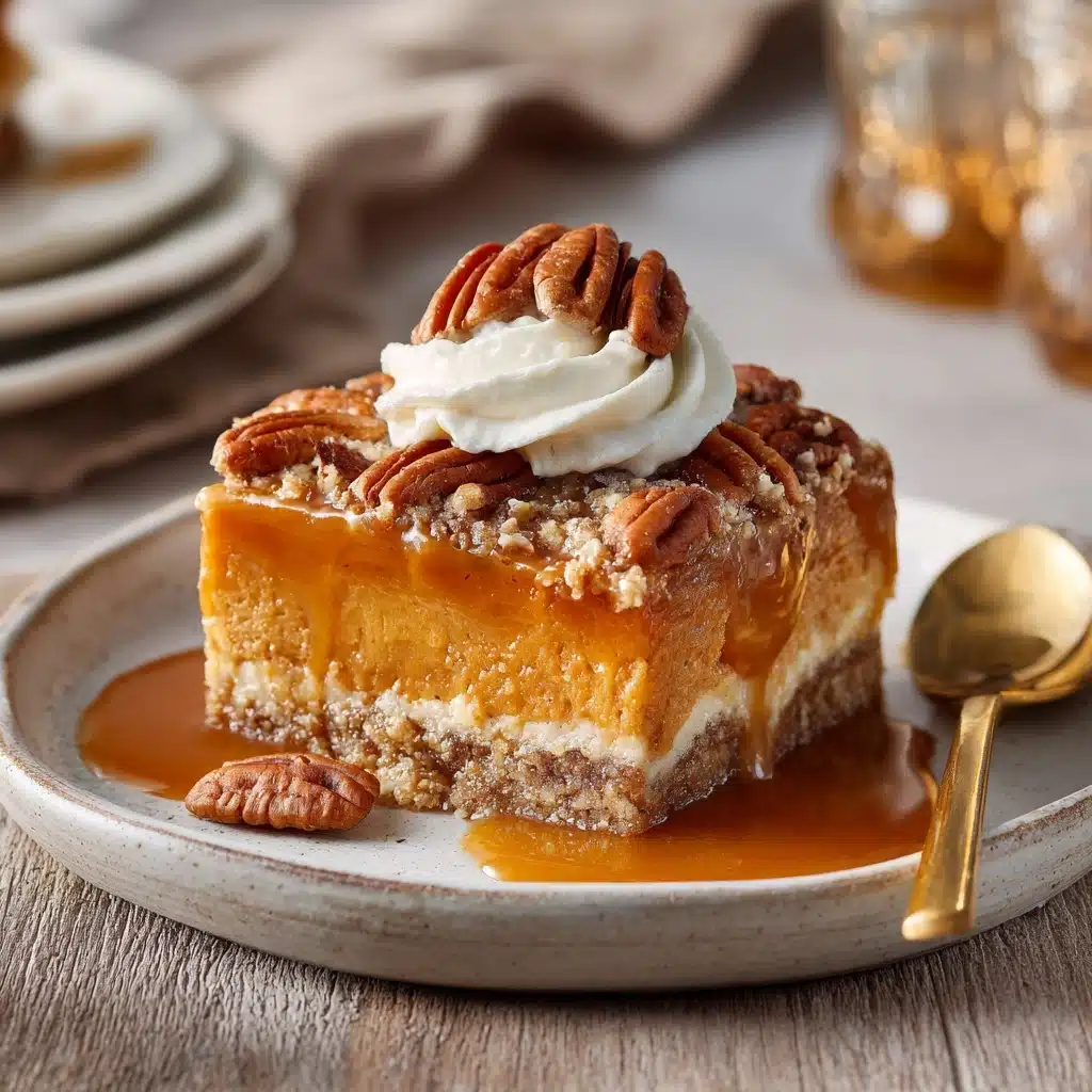 Caramel Pumpkin Cobbler with Pecans Recipe