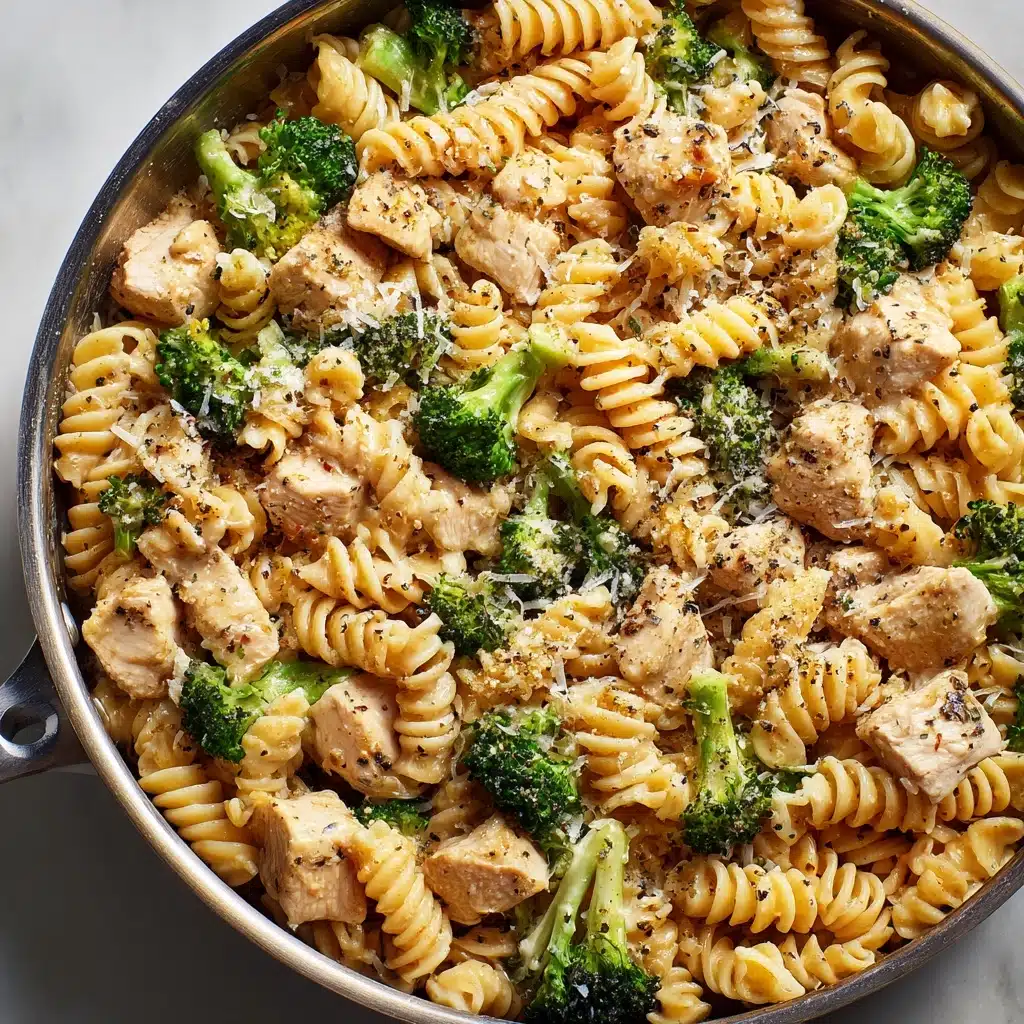 Cheesy Garlic Chicken and Broccoli Pasta Recipe - Recipe Image