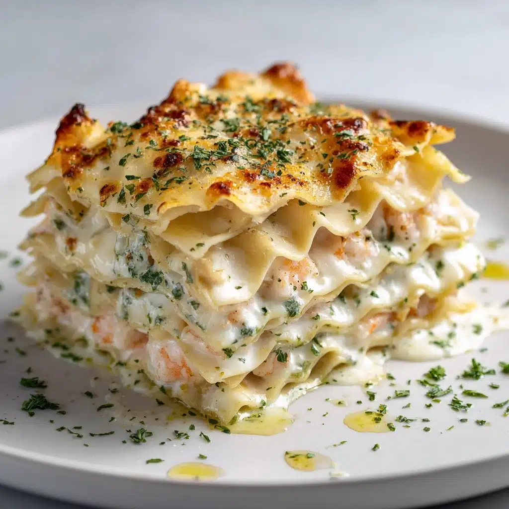 Garlic Butter Shrimp Scampi Lasagna Recipe