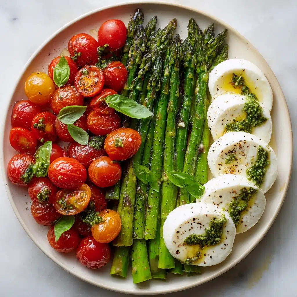 Caprese Roasted Asparagus Recipe - Recipe Image