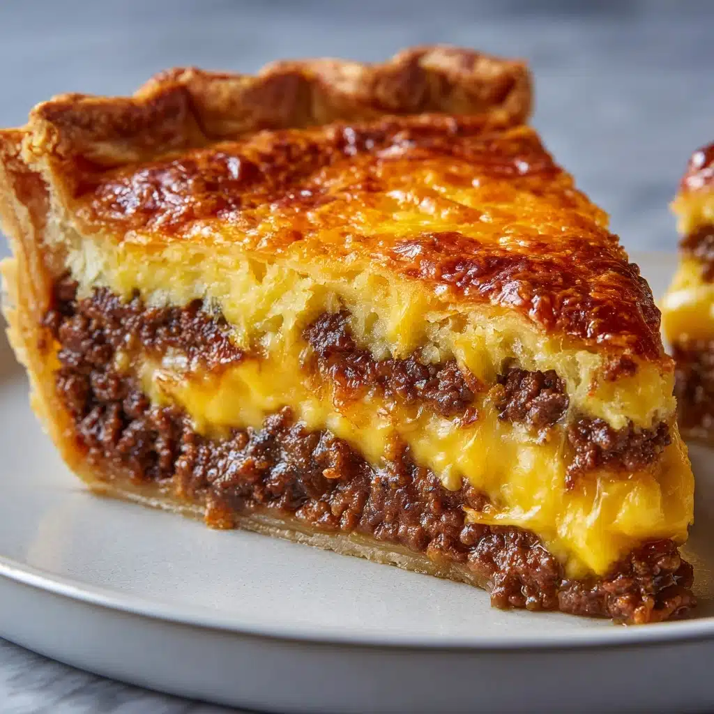 Classic American Cheeseburger Pie Recipe - Recipe Image