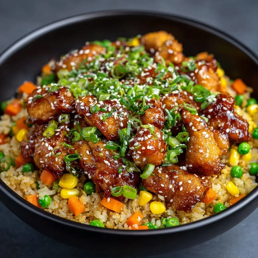 High Protein Crispy Garlic Chicken Fried Rice Recipe