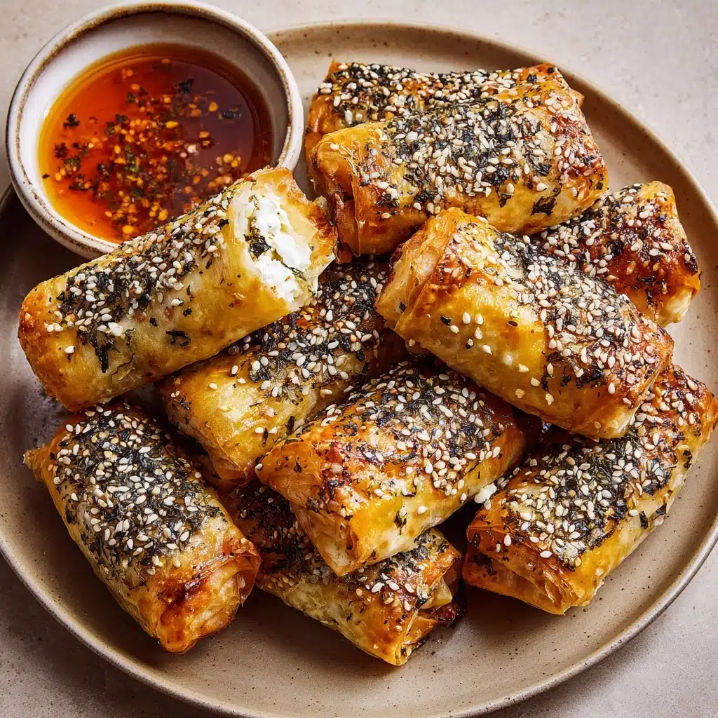 Oven Fried Feta Rolls with Chili Honey Recipe