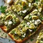 Green Pizza with Pesto, Feta & Artichokes Recipe