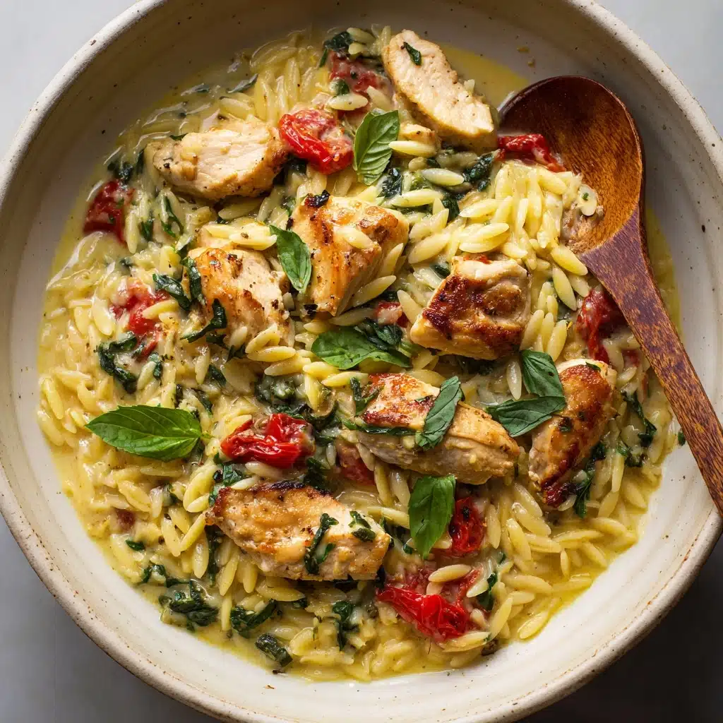 Slow Cooker Creamy Tuscan Chicken Orzo Recipe