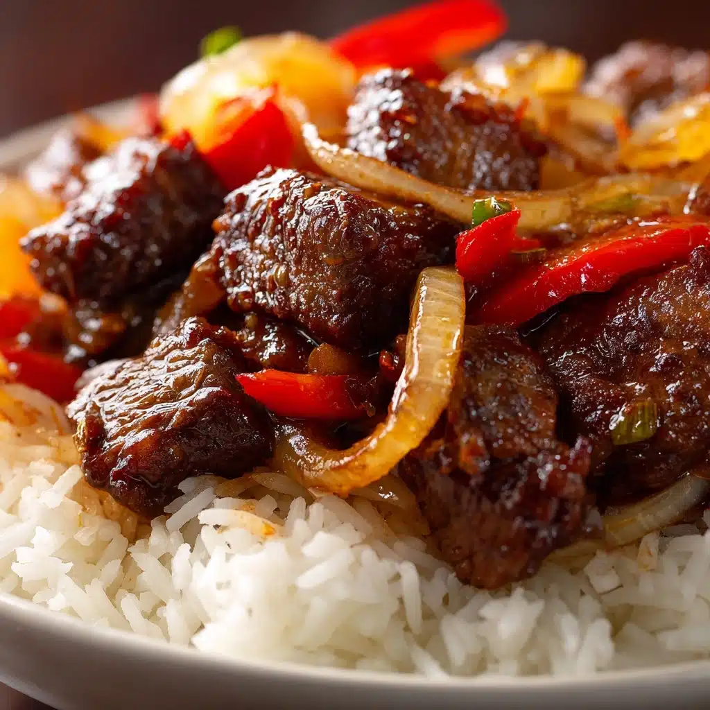 Sizzling Chinese Pepper Steak with Onions Recipe