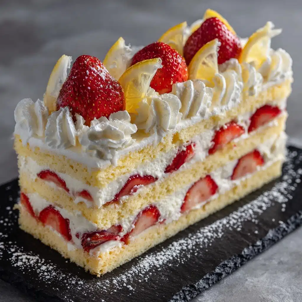 Strawberry Lemon Layer Cake Recipe