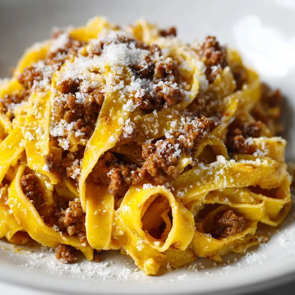 Cheesy Garlic Butter Linguine Pasta with Savory Ground Beef Recipe - Recipe Image