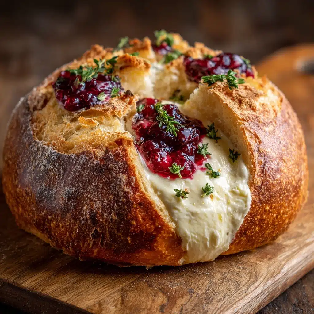 Baked Cranberry Brie Bread Bowl Recipe