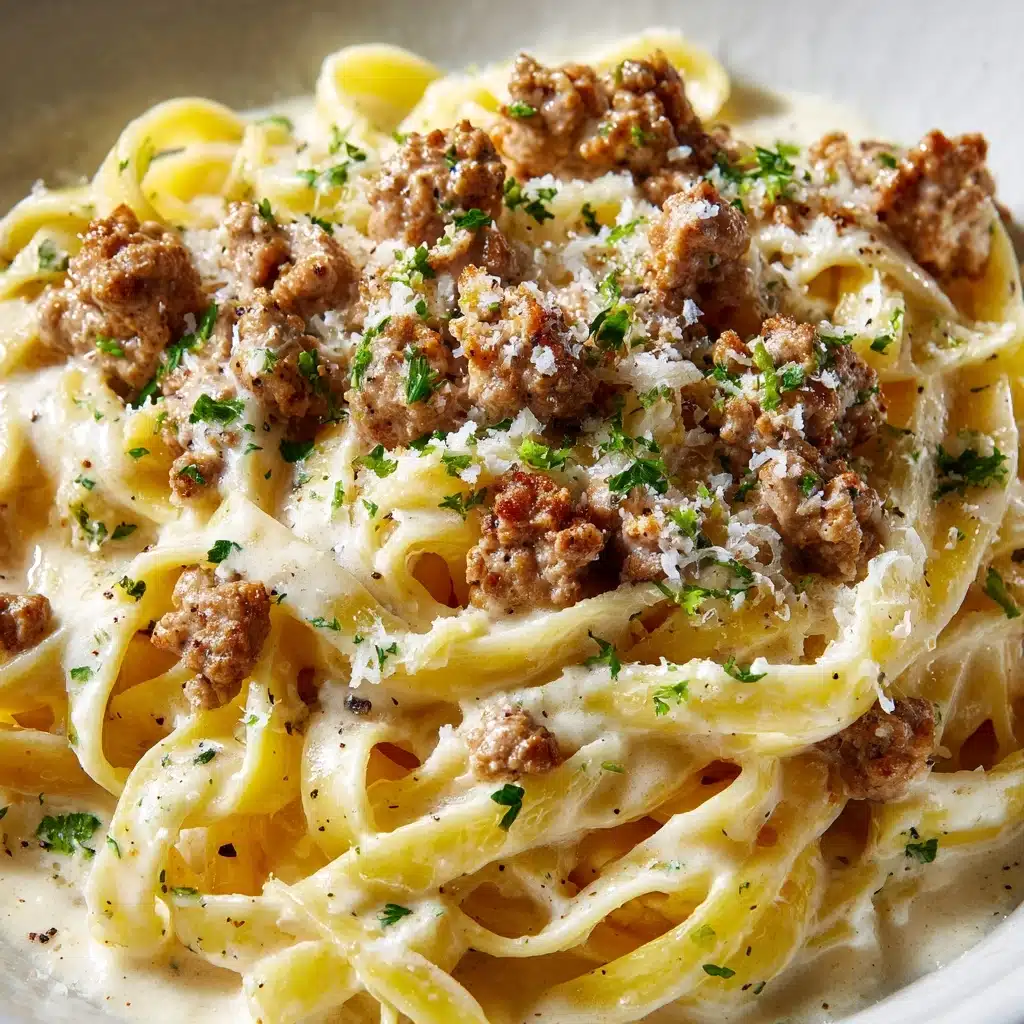 One-Pot Creamy Beef and Garlic Butter Pasta Recipe