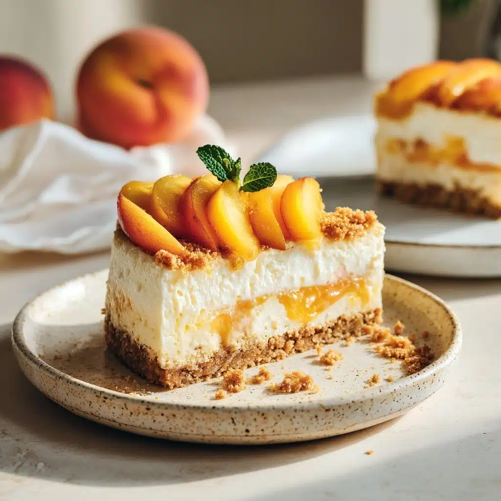 Peach Cobbler Cheesecake Recipe - Recipe Image