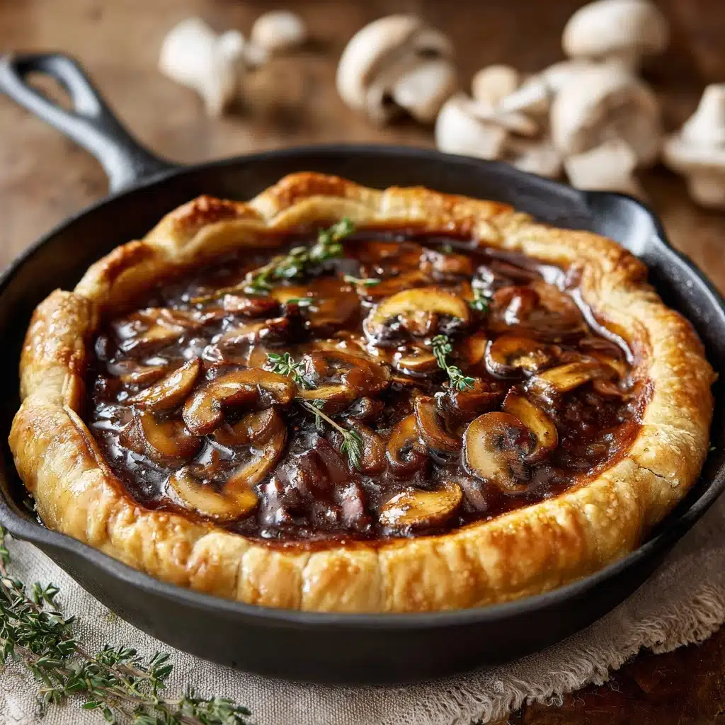 Creamy Mushroom Pot Pie with Flaky Crust Recipe - Recipe Image