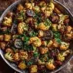 Garlic Mushrooms Cauliflower Skillet Recipe