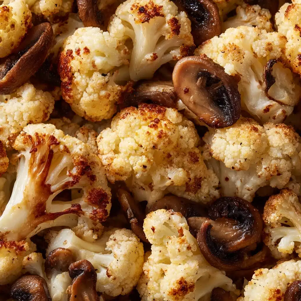 Garlicy Roasted Cauliflower & Mushrooms Recipe - Recipe Image