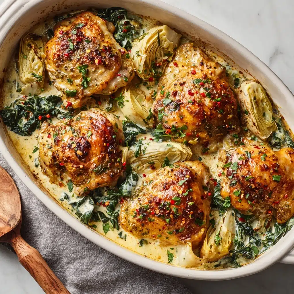 Healthy Spinach Artichoke Chicken Bake Recipe
