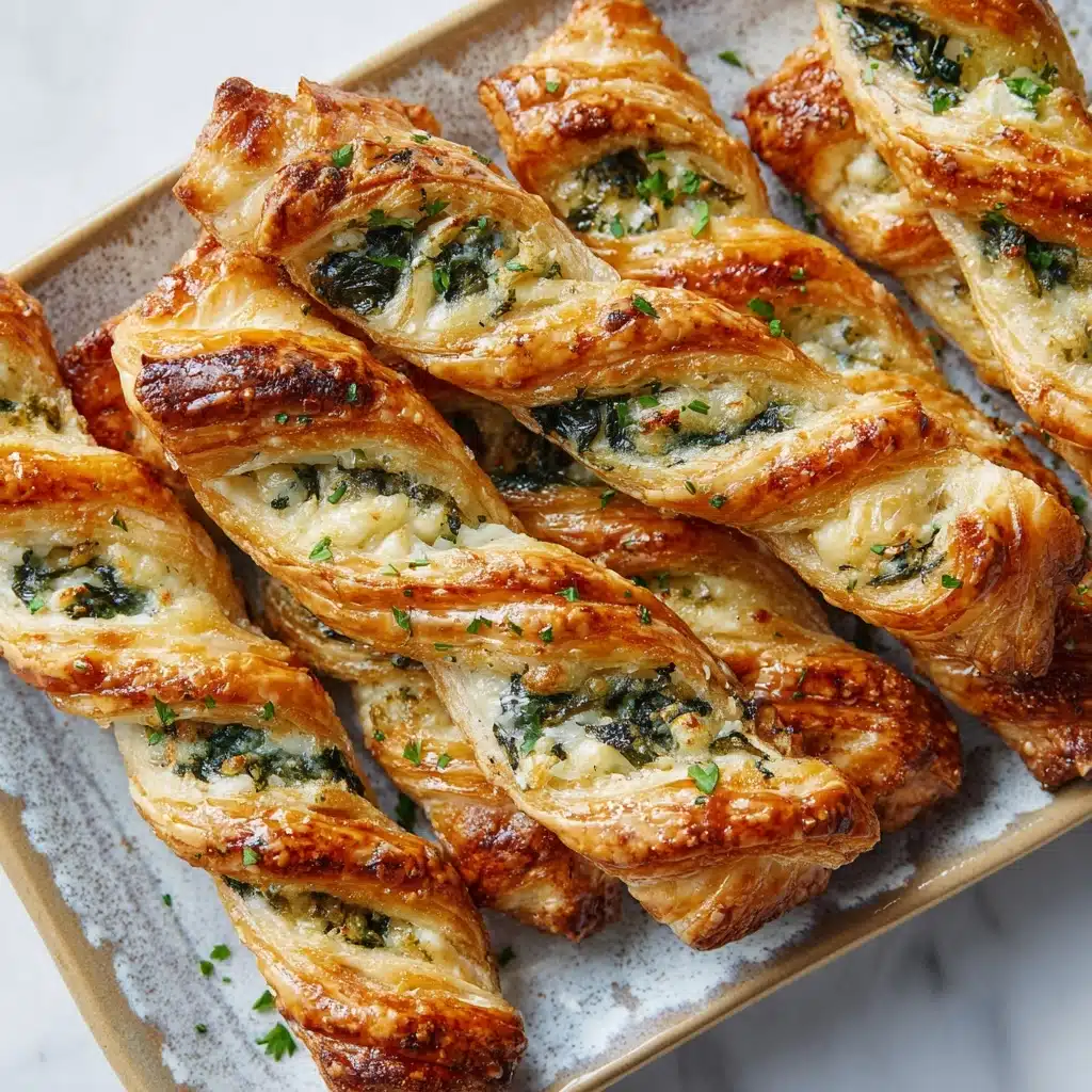 Spinach and Feta Puff Pastry Twists Recipe