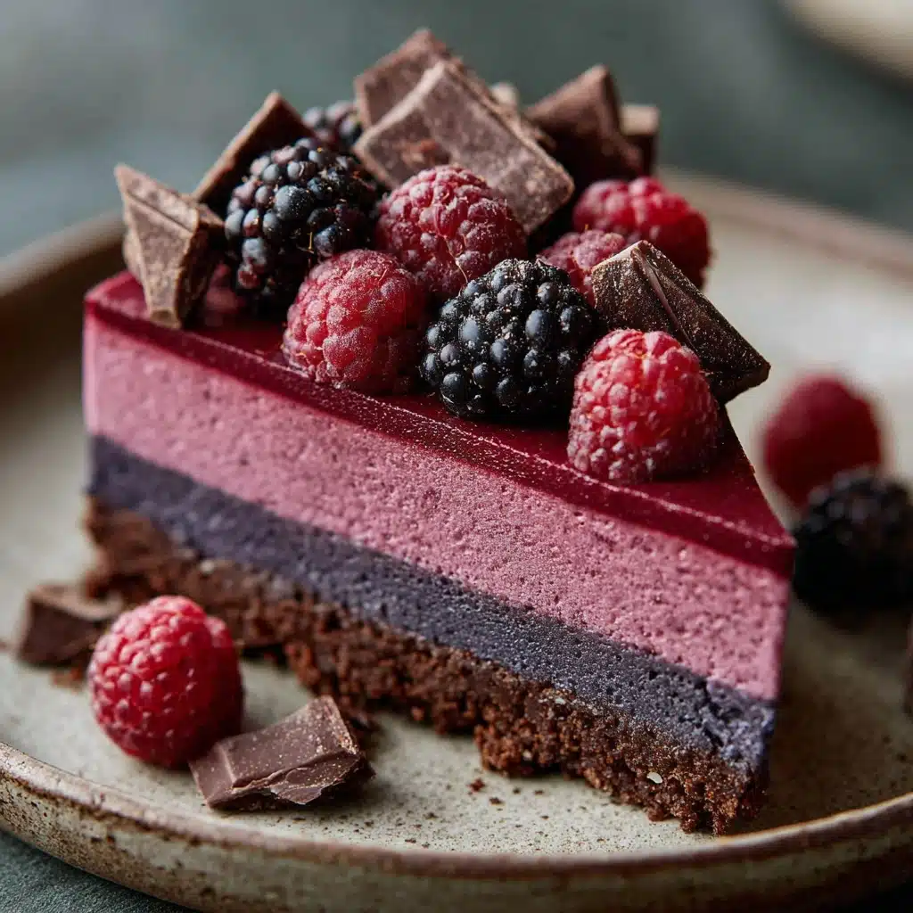 Dark Chocolate Blackberry Cheesecake Recipe