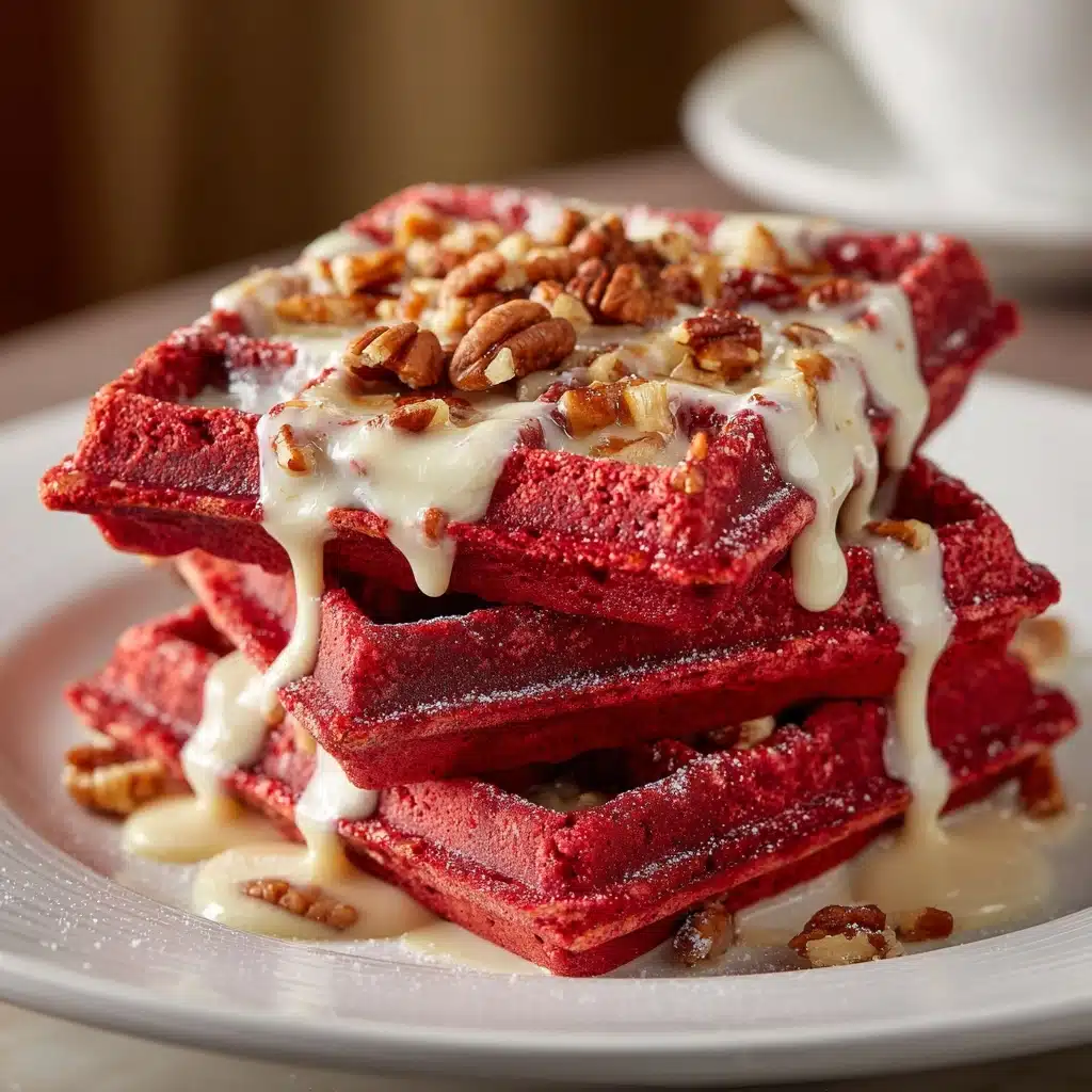 Red Velvet Waffles with Cream Cheese Glaze Recipe