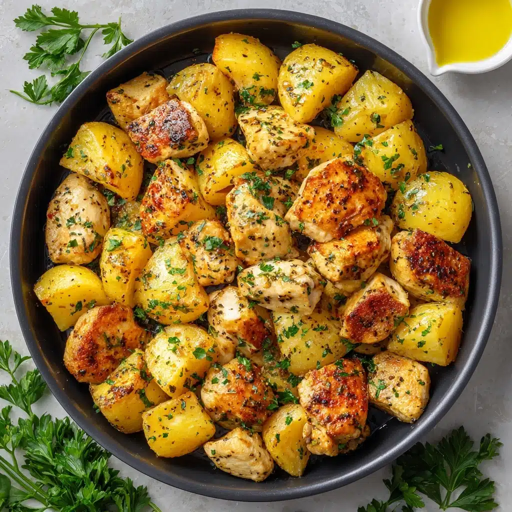 Garlic Butter Chicken and Potato Skillet Recipe - Recipe Image