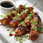 Honey Garlic Chicken Skewers Recipe