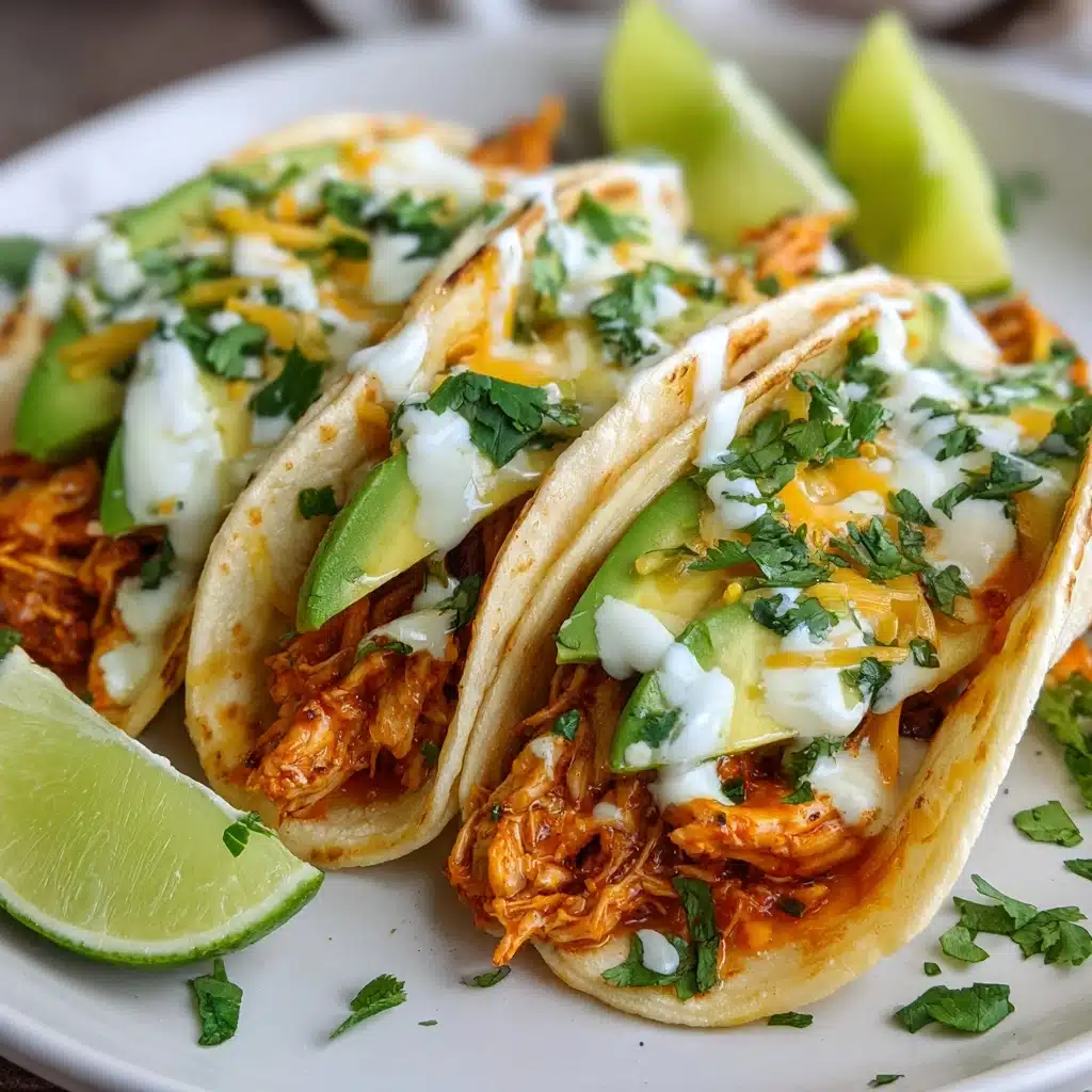 Garlic Butter Honey BBQ Chicken Tacos Recipe