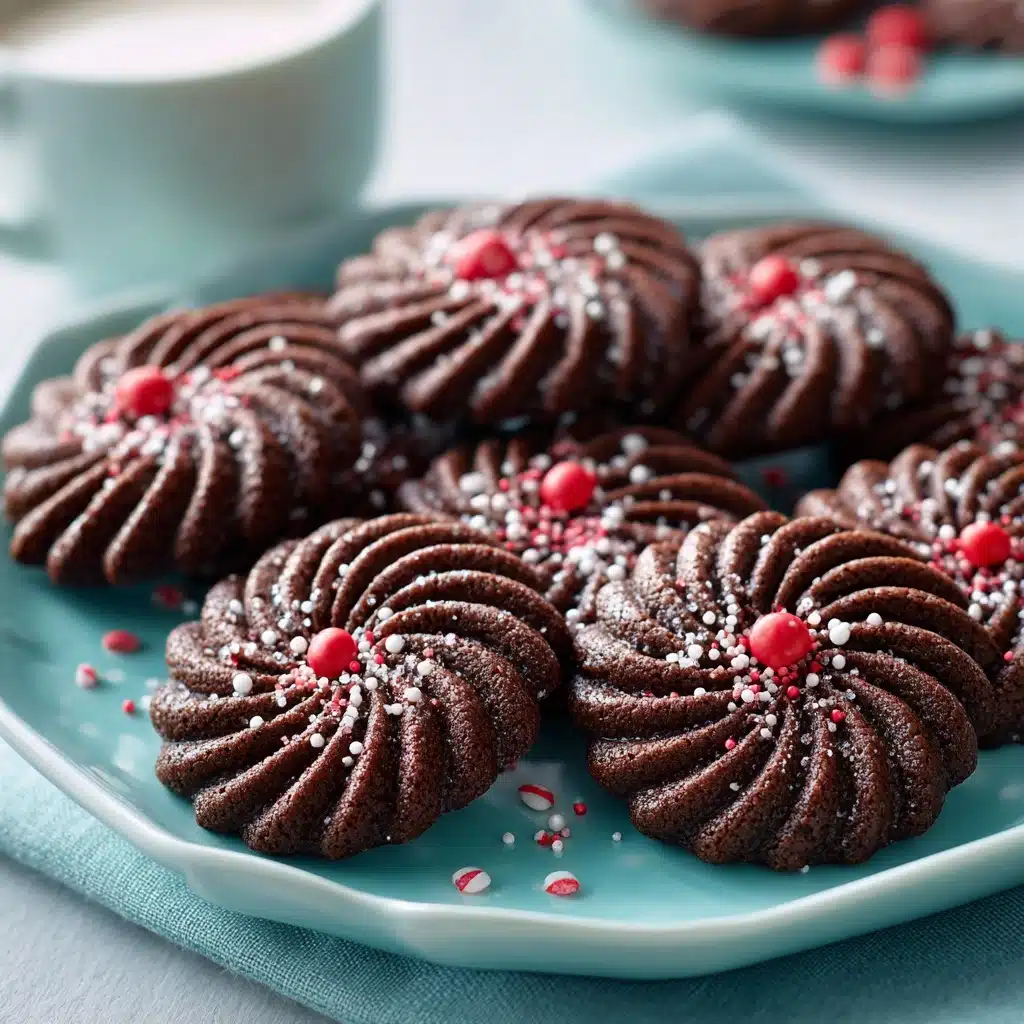 Piped Chocolate Butter Cookies Recipe - Recipe Image