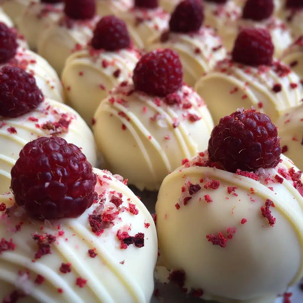 White Chocolate Raspberry Cheesecake Balls Recipe - Recipe Image