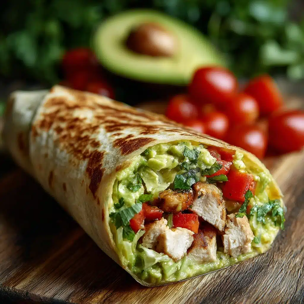 Quick & Easy Chicken Avocado Wrap Recipe - Recipe Image