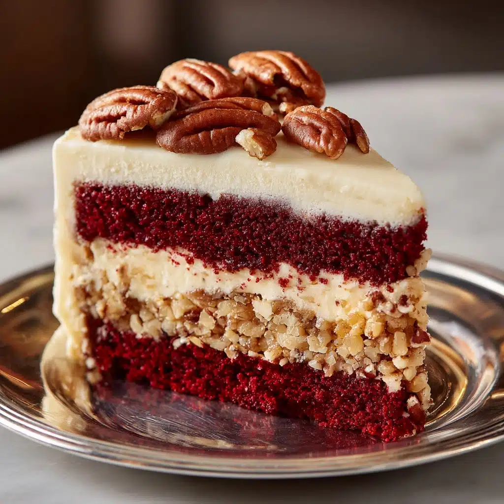 Pecan Red Velvet Cheesecake Recipe - Recipe Image