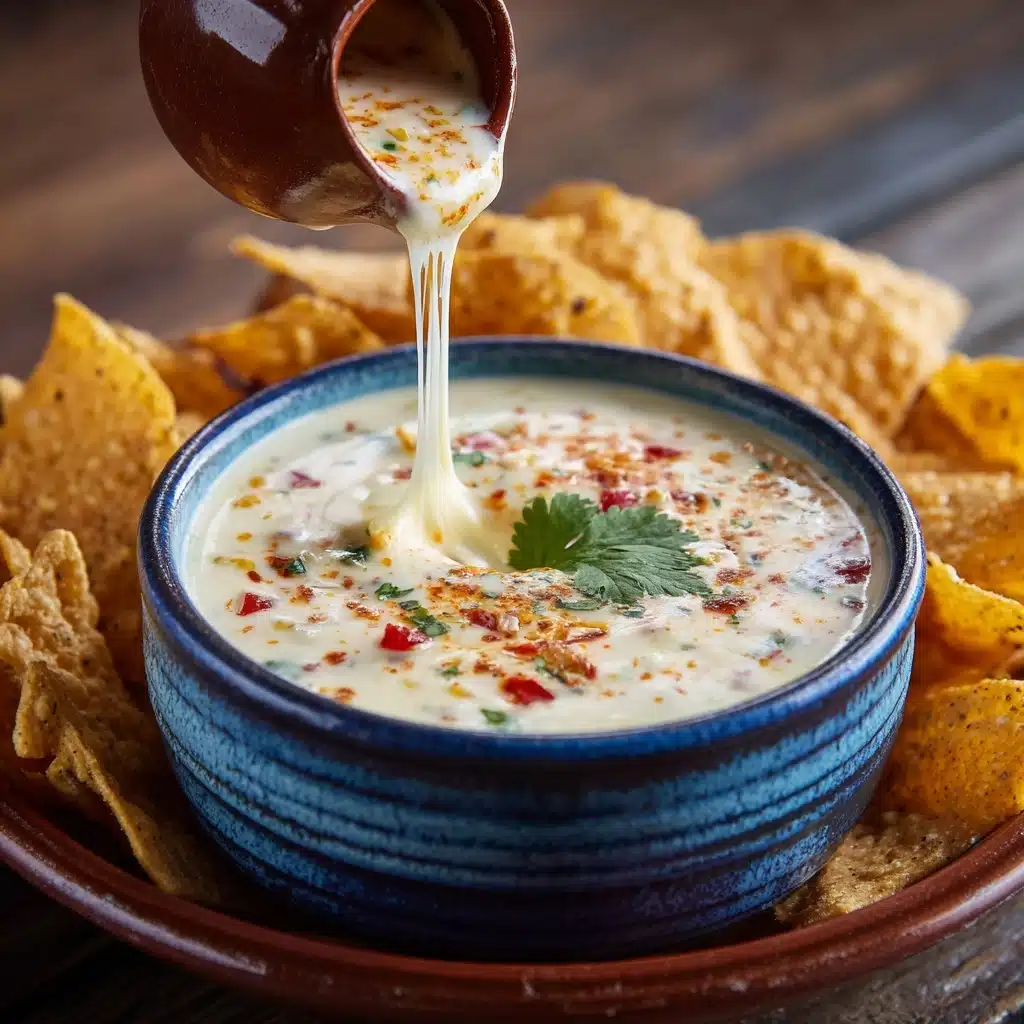 Mexican Restaurant Style White Cheese (Queso) Dip Recipe - Recipe Image