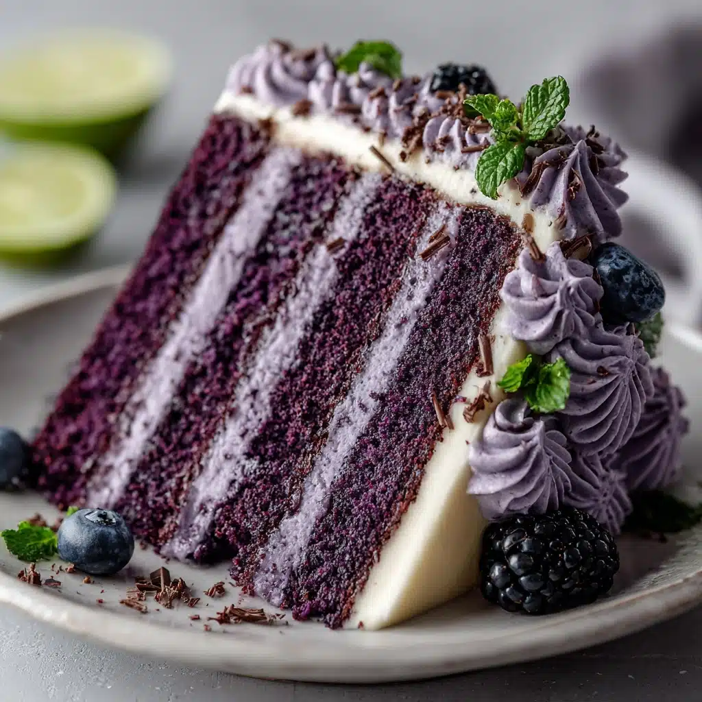 Purple Velvet Cake with White Chocolate Cream Cheese Frosting Recipe - Recipe Image