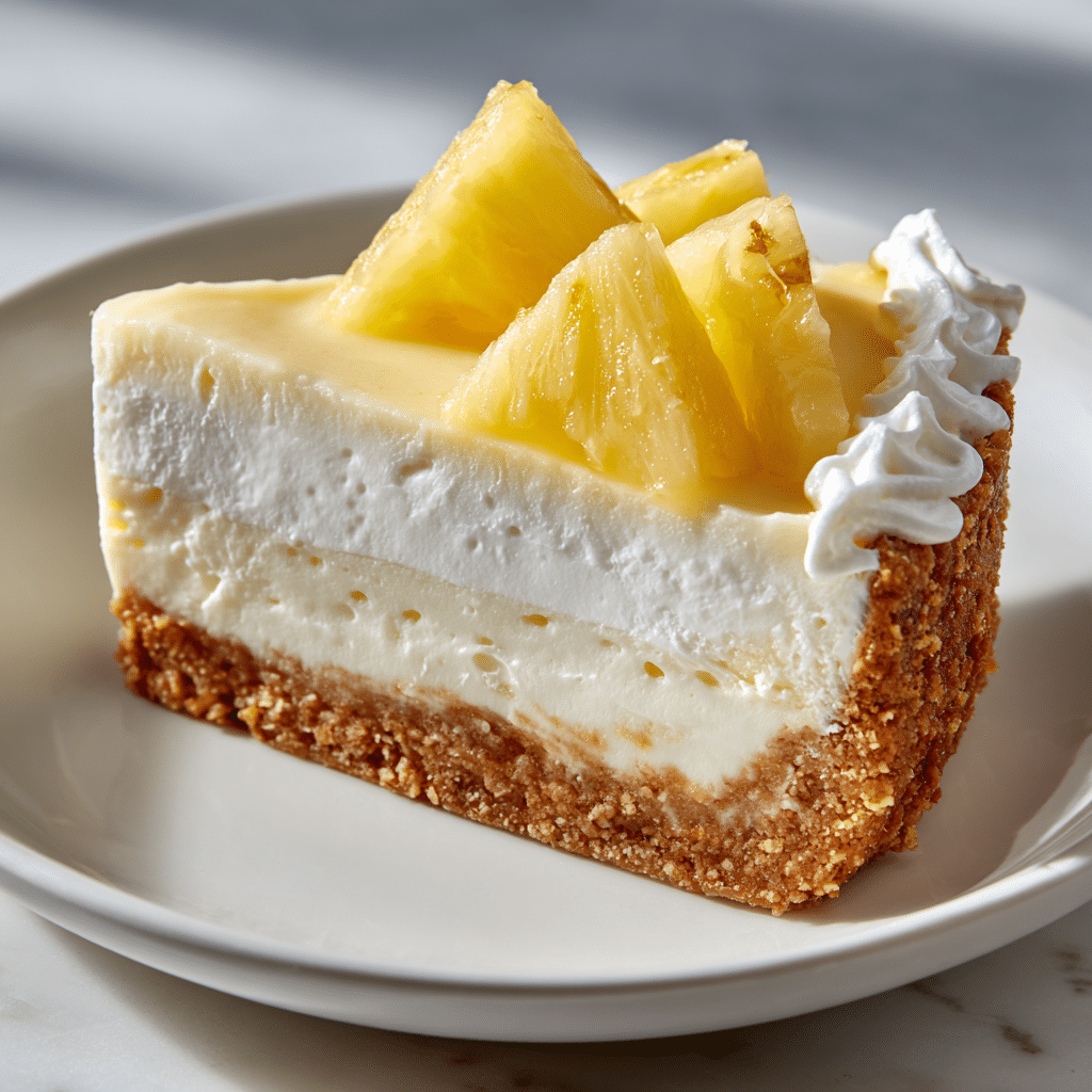Pineapple Right Side Up Cheesecake Recipe - Recipe Image