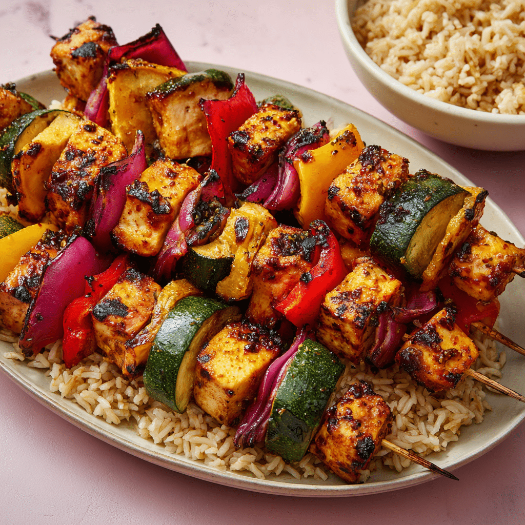 Garlic Herb Chicken Kabobs Recipe - Recipe Image