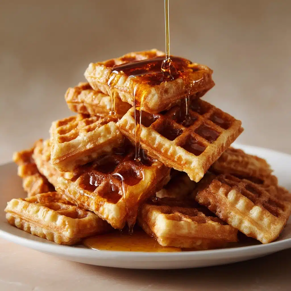 Cornbread Waffle Bites with Honey Butter Syrup Recipe - Recipe Image
