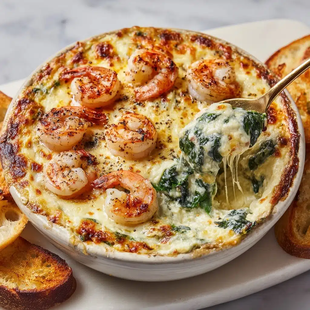 Cheesy and Creamy Shrimp & Crab Spinach Dip Recipe - Recipe Image