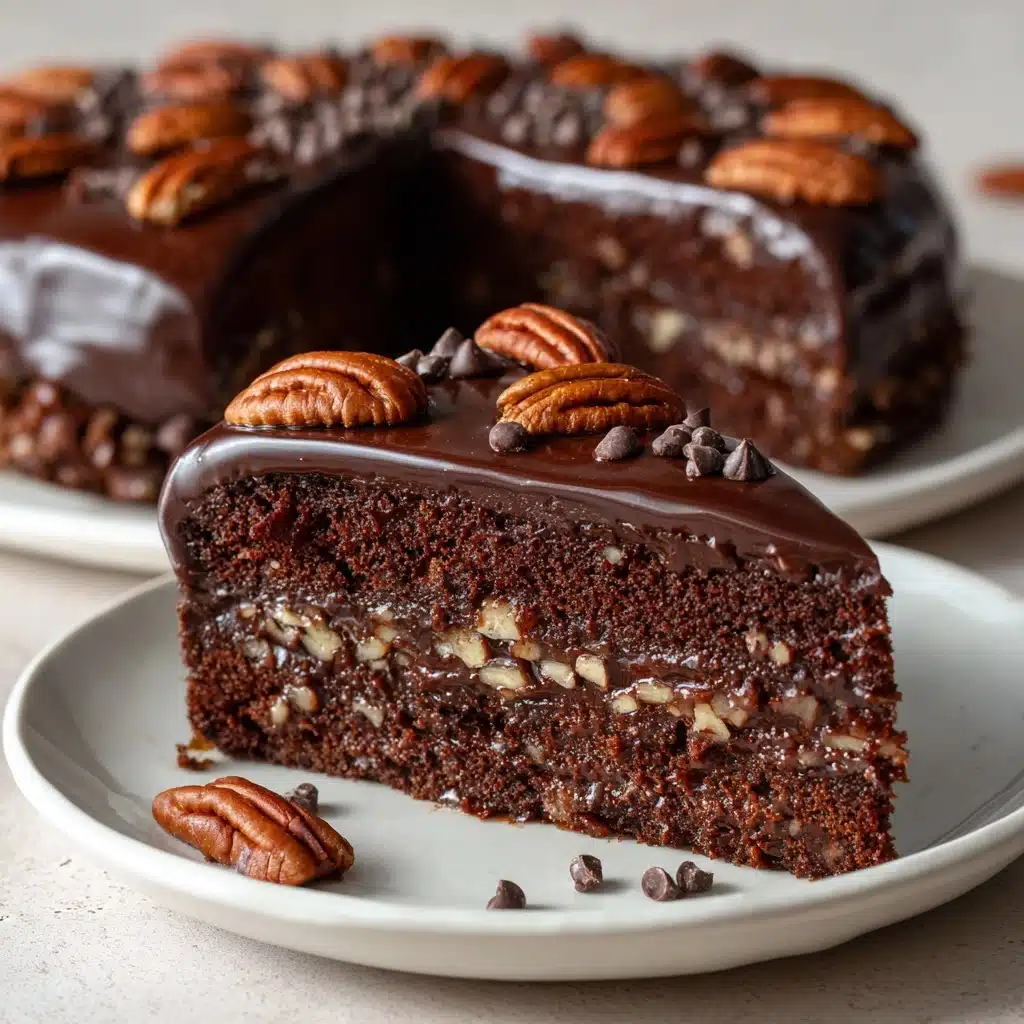 Gooey Chocolate Pecan Cake Recipe - Recipe Image