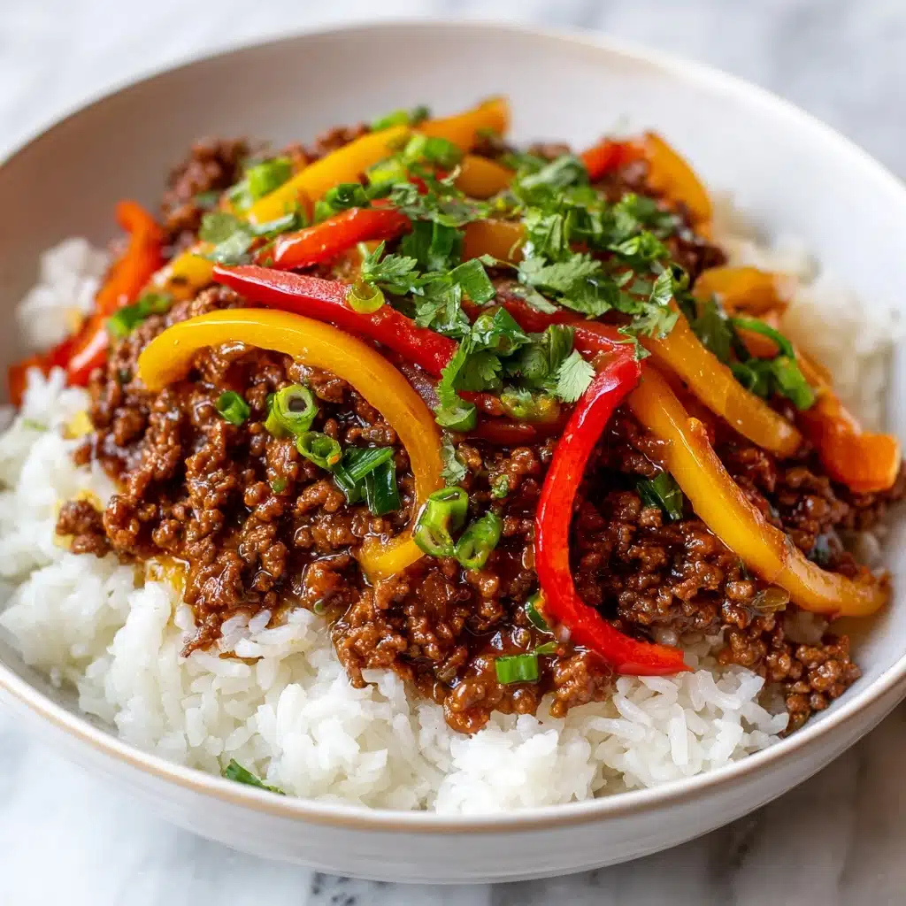Beef and Pepper Rice Bowl Recipe - Recipe Image
