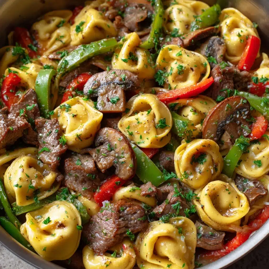 Philly Cheesesteak Tortellini Recipe - Recipe Image