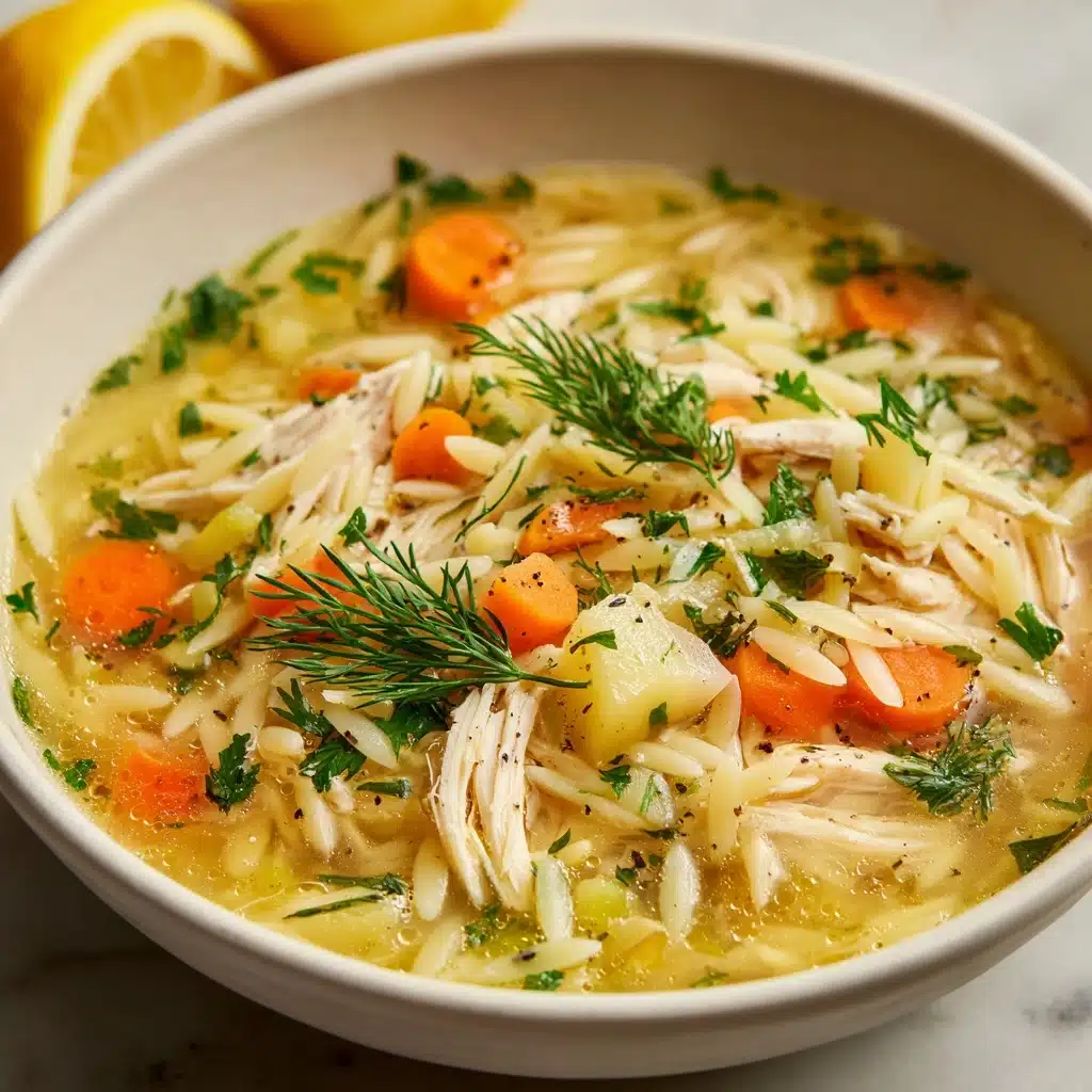 Mediterranean Lemon Chicken Soup Recipe - Recipe Image