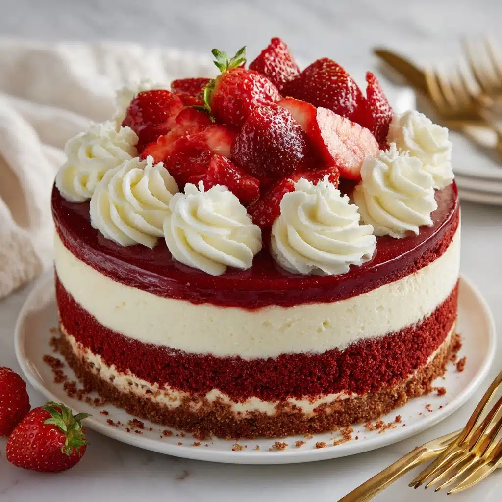 Red Velvet Strawberry Cheesecake Recipe