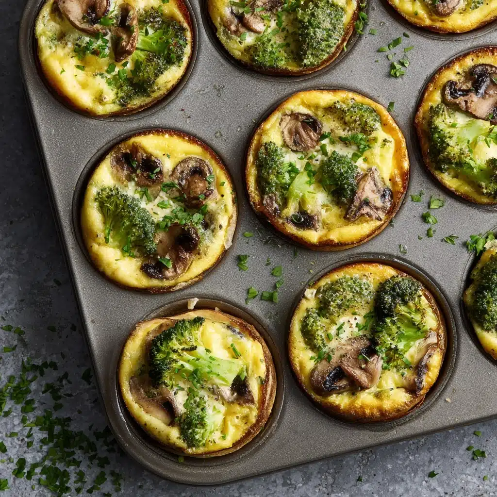 Veggie-Packed Broccoli & Mushroom Egg Cups Recipe - Recipe Image