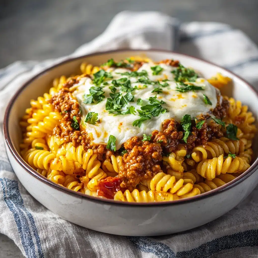 Loaded Cheeseburger Alfredo Pasta Recipe