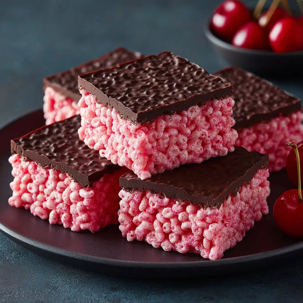 Chocolate Covered Cherry Rice Krispies Treats Recipe