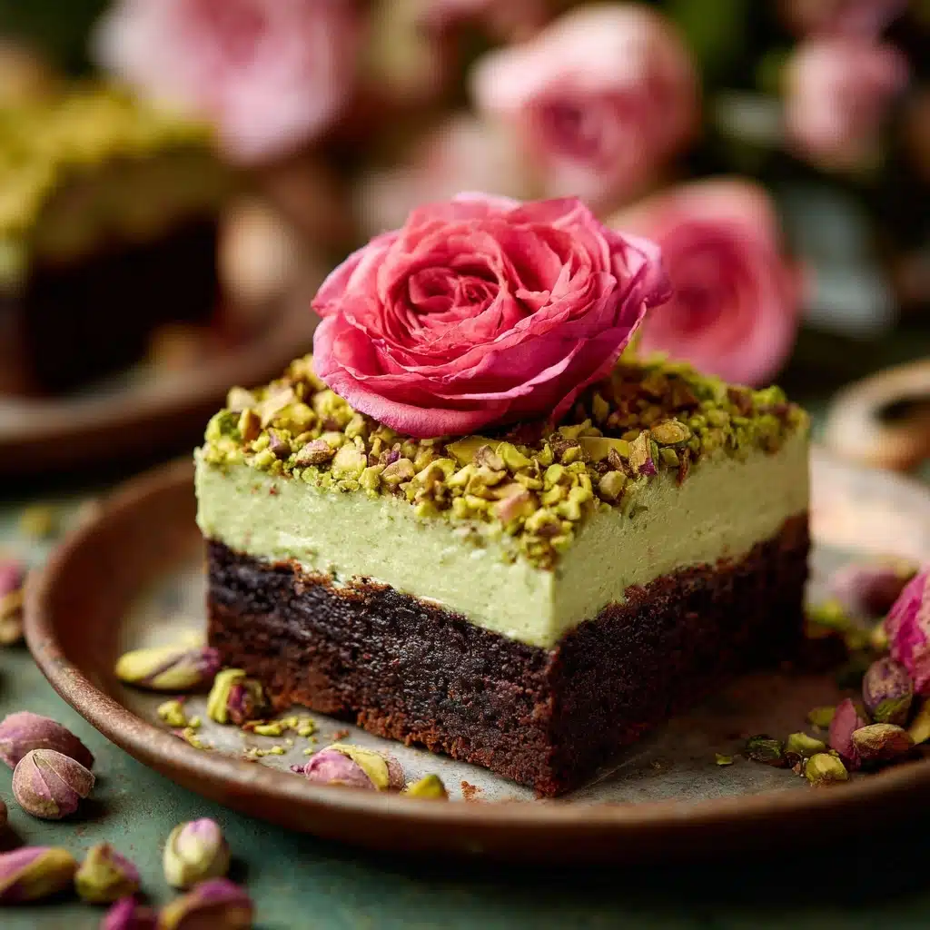 Gluten-Free Pistachio Rosewater Brownies Recipe