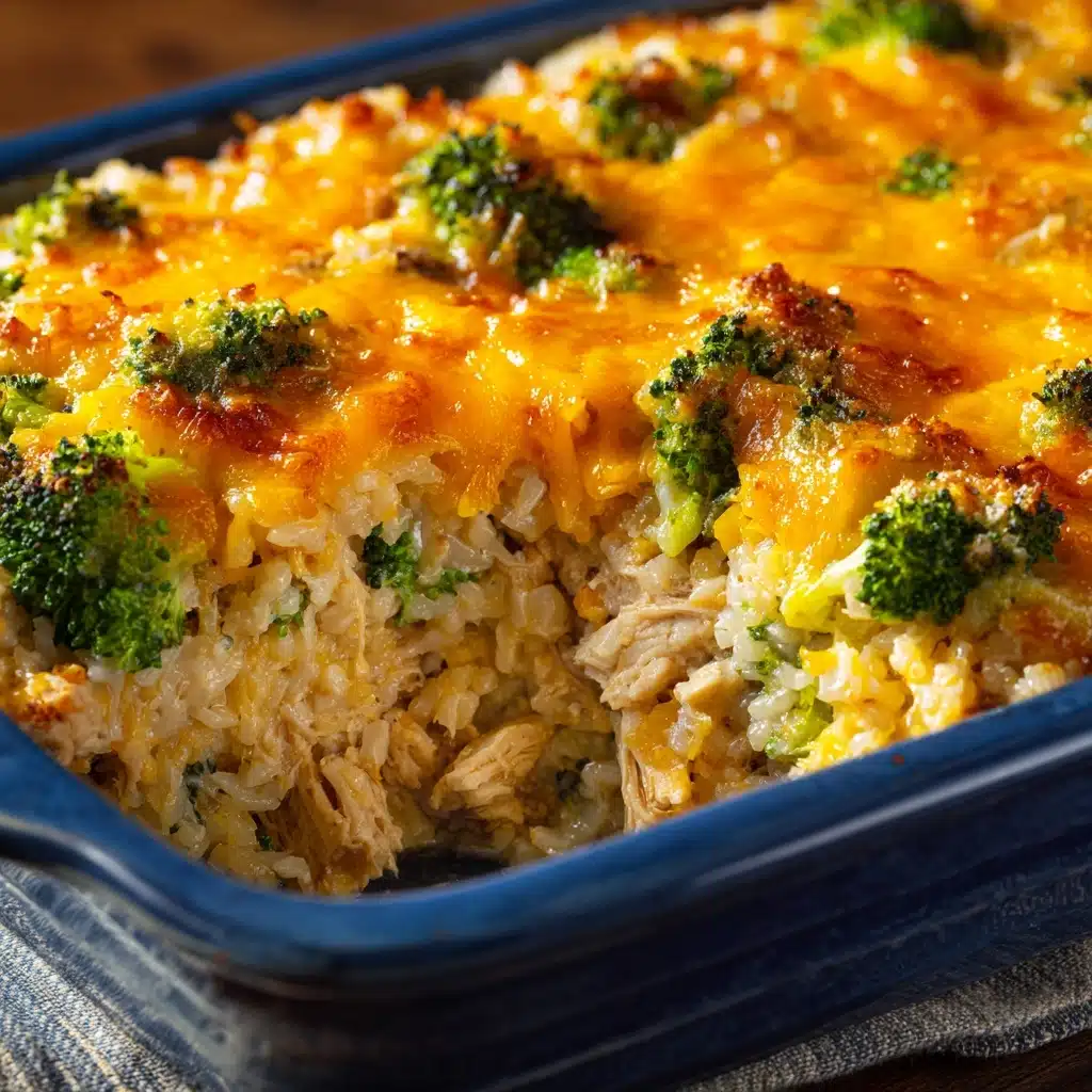 Cheesy Broccoli Chicken and Rice Casserole Recipe - Recipe Image