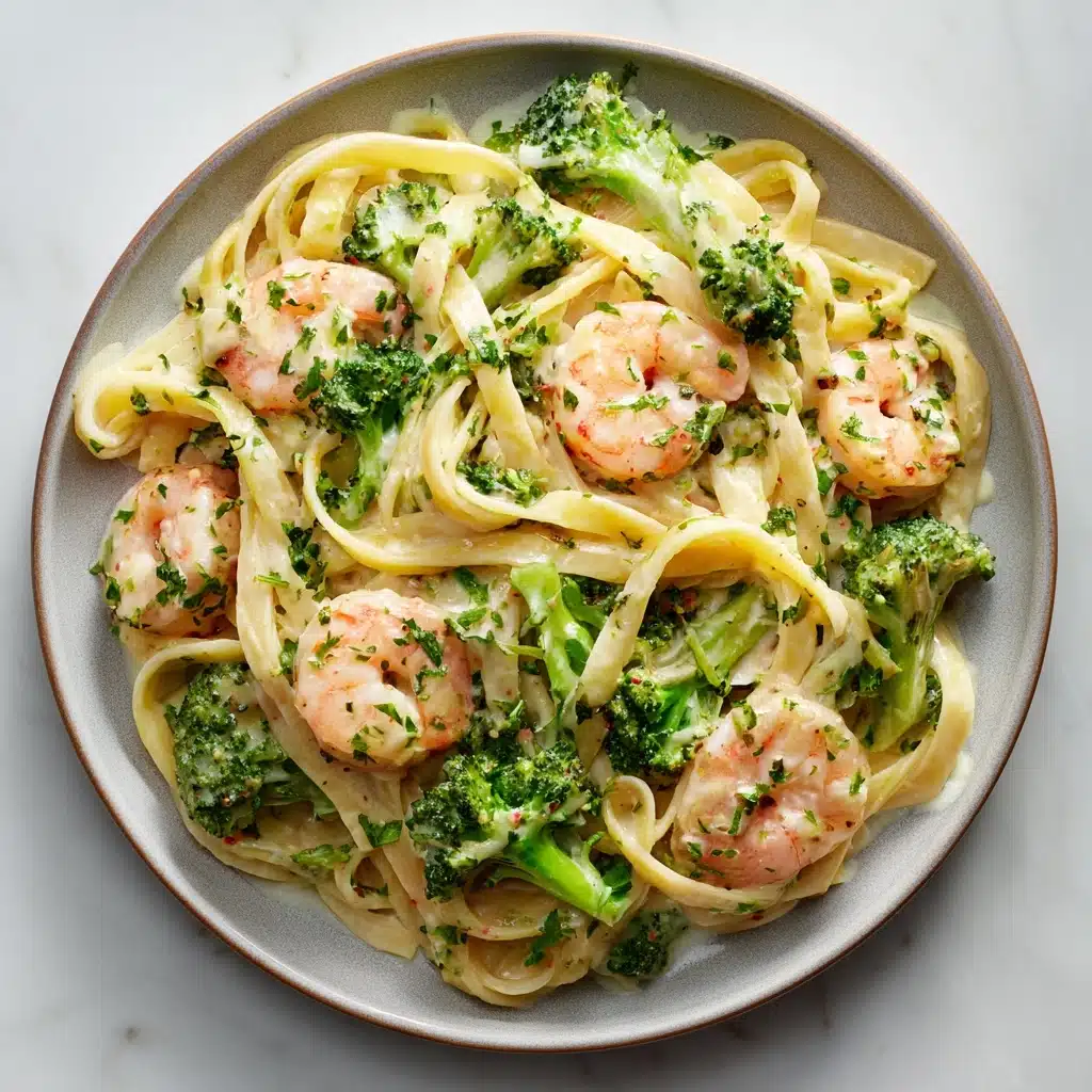 Broccoli Shrimp Alfredo Recipe - Recipe Image