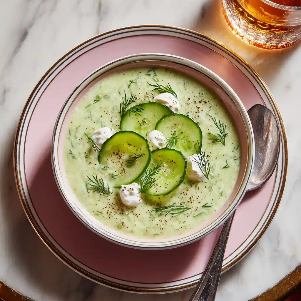 Cold Cucumber Soup with Yogurt and Dill Recipe