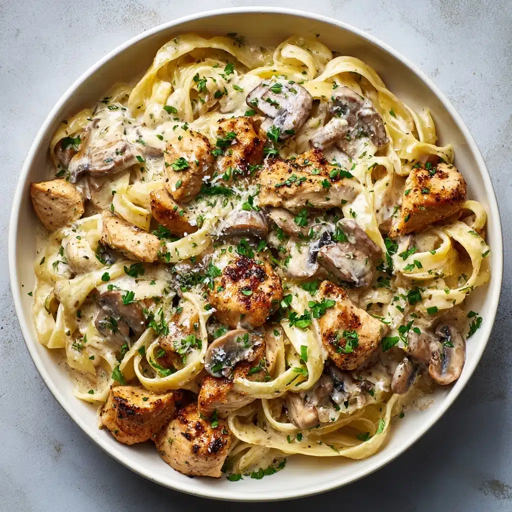 Creamy Chicken and Mushroom Pasta Recipe - Recipe Image