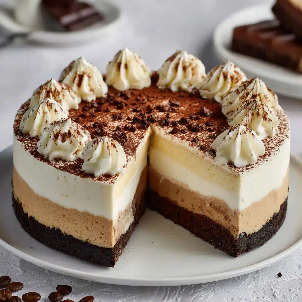 Sumptuous Espresso-Infused Biscuit and Cream Cheese Cake Recipe - Recipe Image